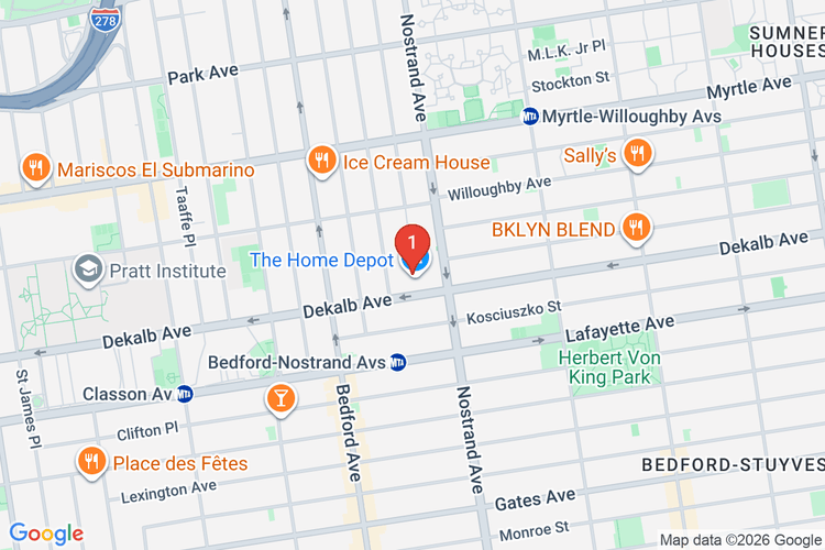 Map showing HOME DEPOT #6957 location