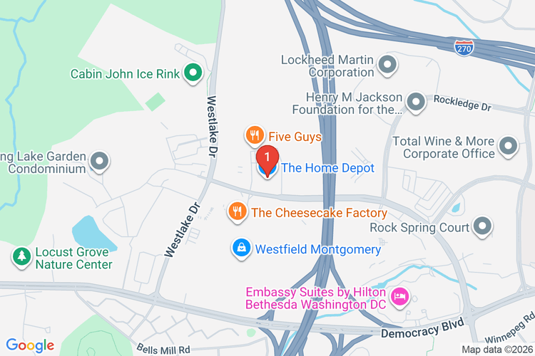 Map showing HOME DEPOT #2509 location