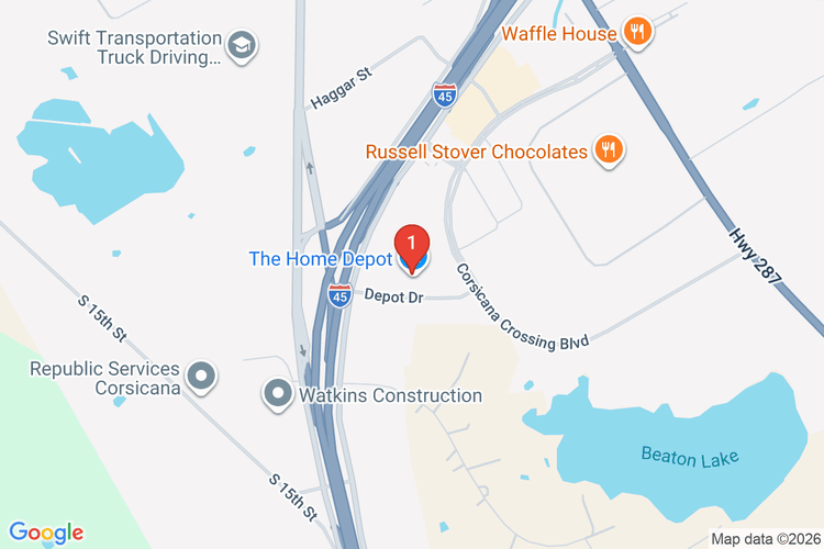 Map showing HOME DEPOT #6817 location