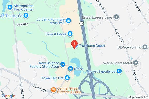 Map showing HOME DEPOT #2671 location