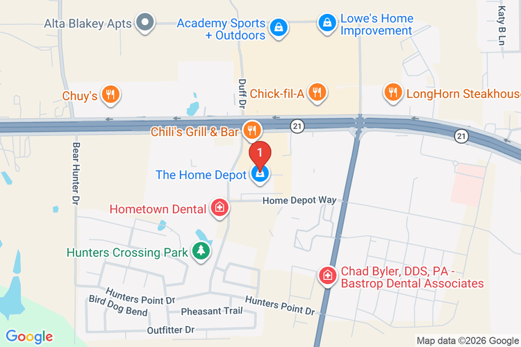 Map showing HOME DEPOT #6575 location