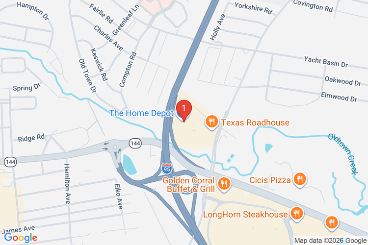 Map showing HOME DEPOT #4633 location