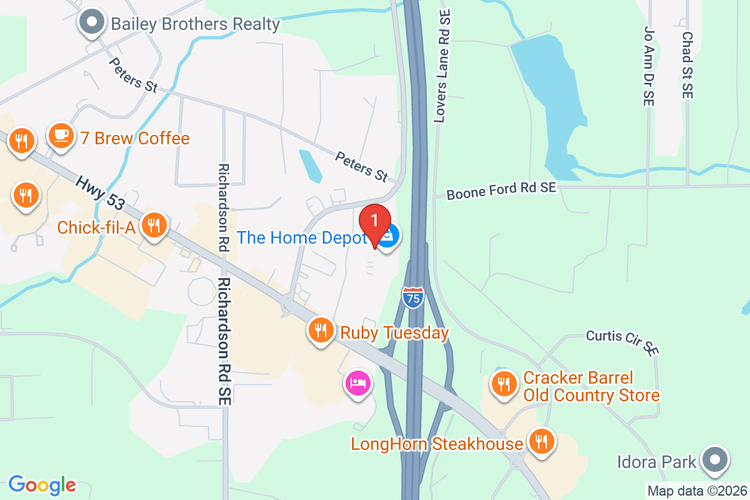 Map showing HOME DEPOT #8924 location