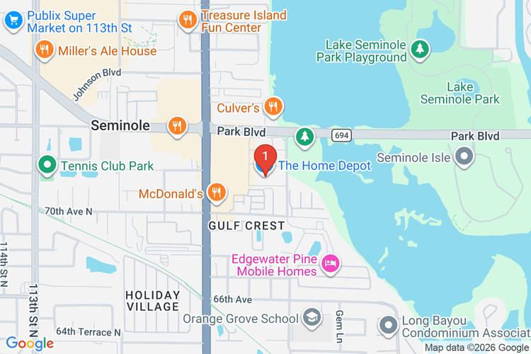Map showing HOME DEPOT #6304 location