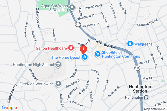 Map showing HOME DEPOT #1272 location