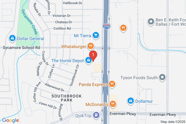 Map showing HOME DEPOT #0529 location