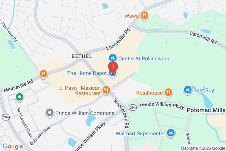 Map showing HOME DEPOT #4604 location