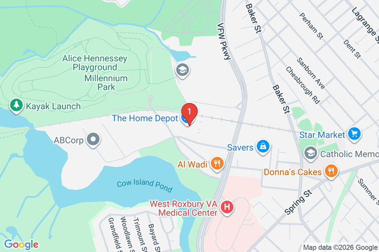 Map showing HOME DEPOT #2665 location