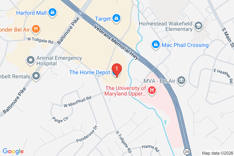 Map showing HOME DEPOT #2506 location