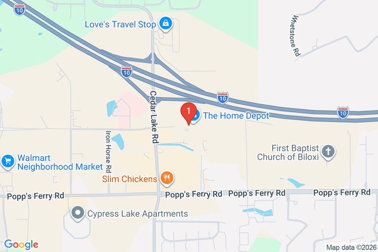 Map showing HOME DEPOT #2910 location