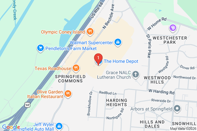 Map showing HOME DEPOT #3867 location