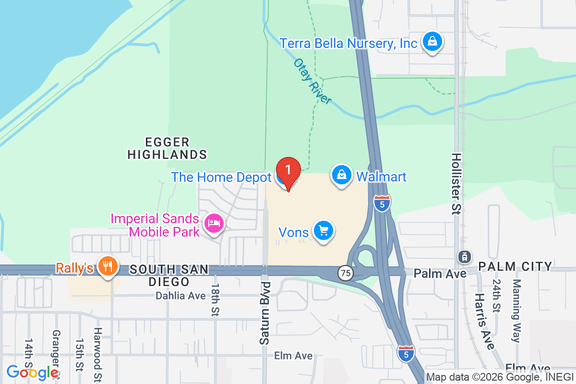 Map showing HOME DEPOT #0671 location
