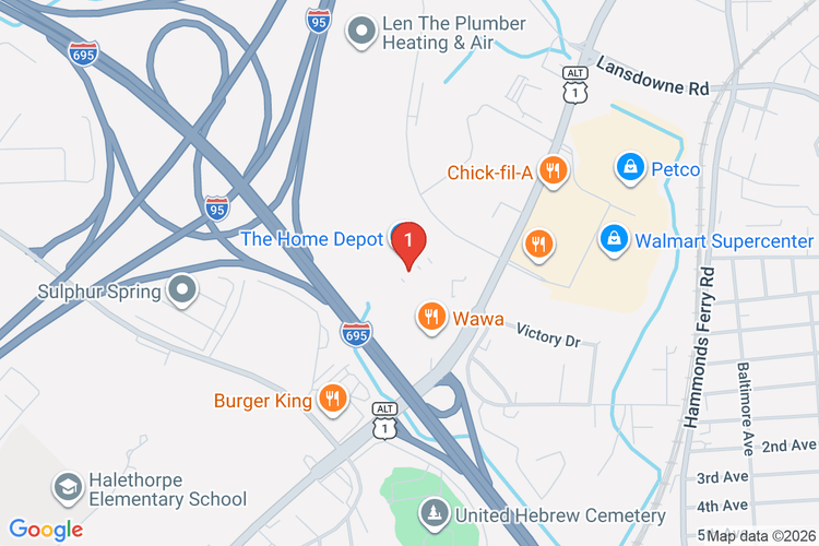Map showing HOME DEPOT #2579 location