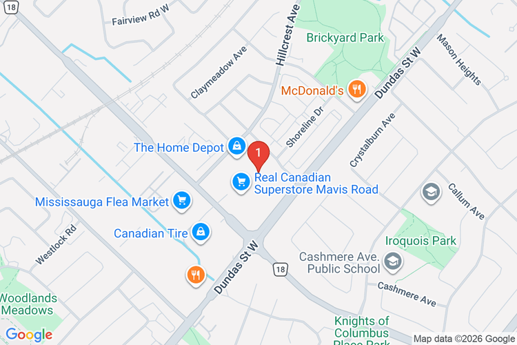 Map showing HOME DEPOT CAN #7112 location