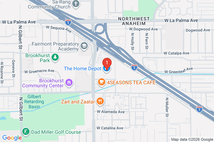 Map showing HOME DEPOT #6647 location
