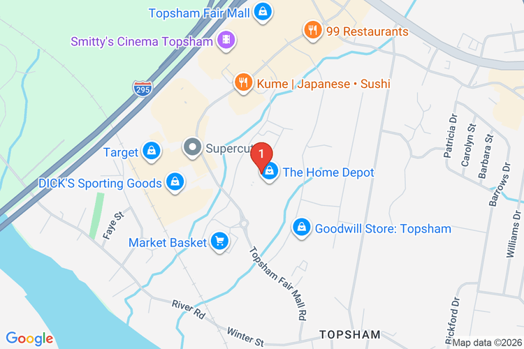 Map showing HOME DEPOT #2410 location