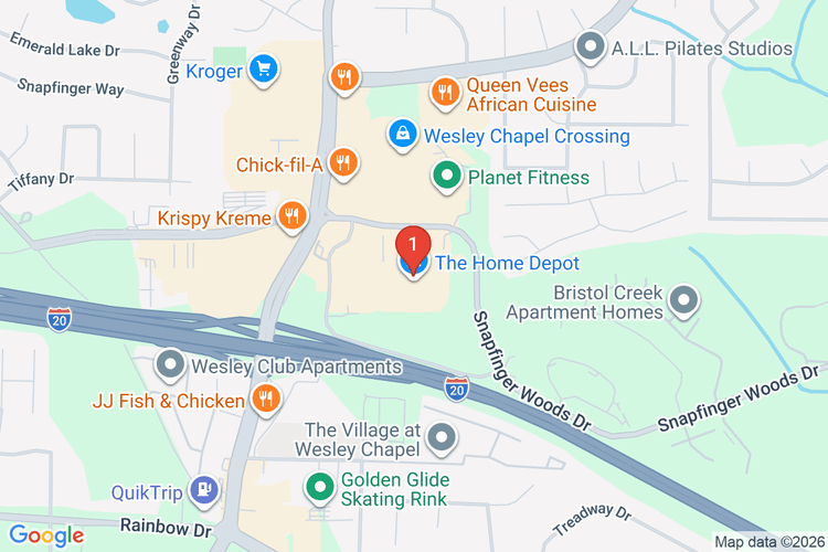 Map showing HOME DEPOT #0118 location