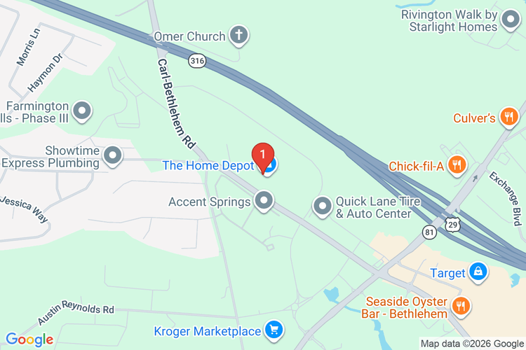Map showing HOME DEPOT #6979 location