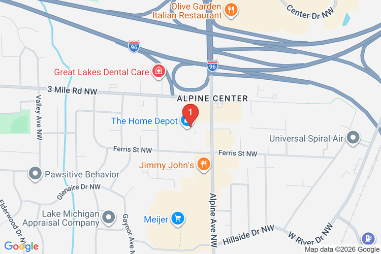 Map showing HOME DEPOT #2720 location