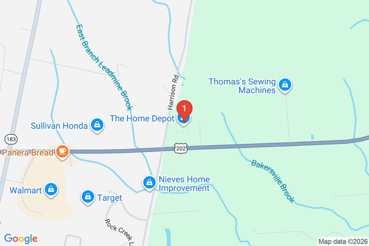 Map showing HOME DEPOT #6218 location