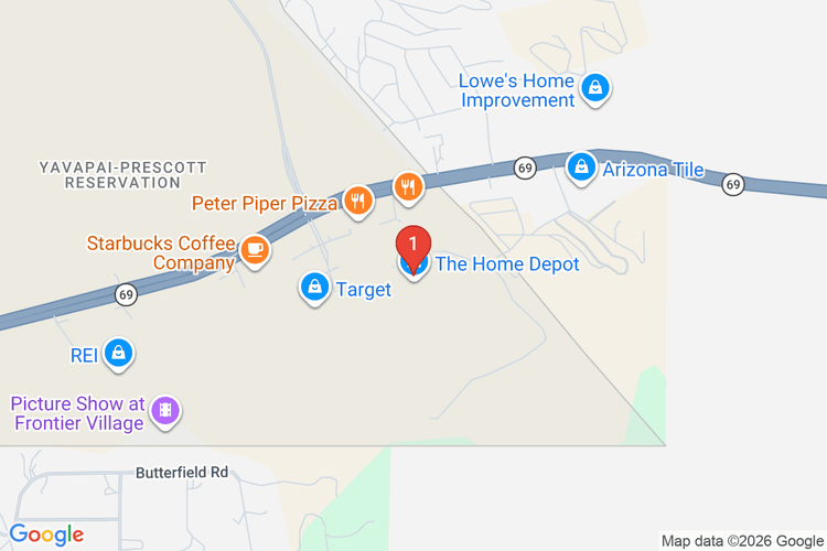 Map showing HOME DEPOT #0452 location