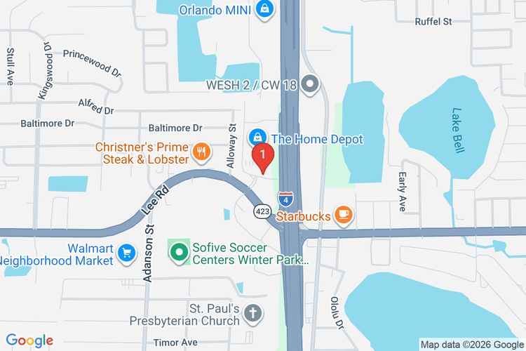 Map showing HOME DEPOT #6349 location