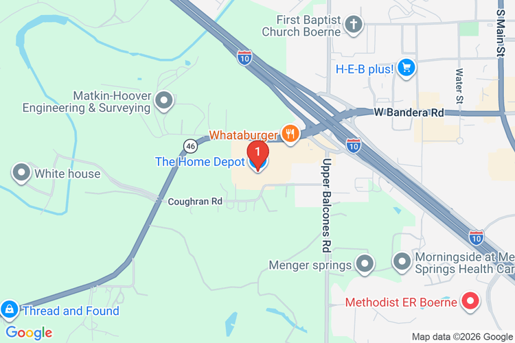 Map showing HOME DEPOT #6556 location
