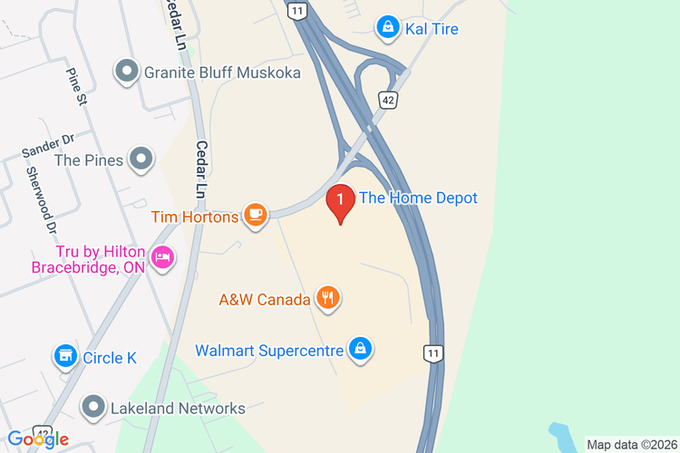 Map showing HOME DEPOT CAN #7164 location