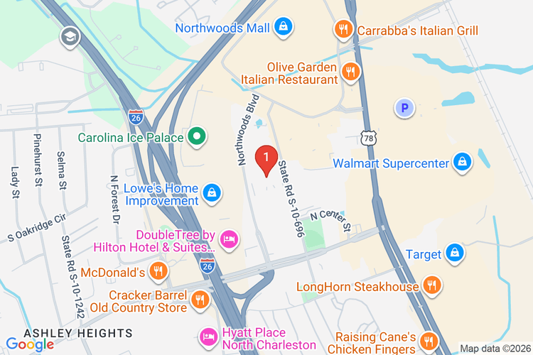 Map showing HOME DEPOT #1103 location