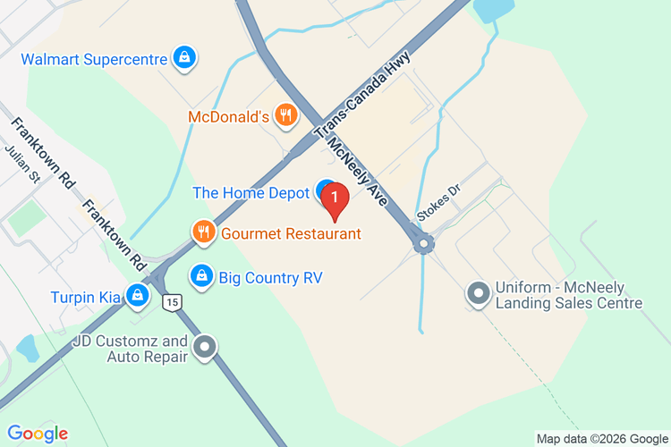 Map showing HOME DEPOT CAN #7263 location