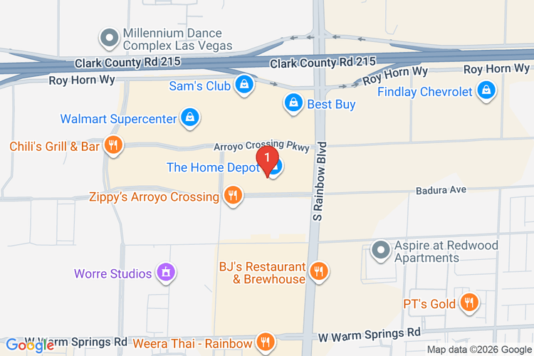 Map showing HOME DEPOT #3308 location