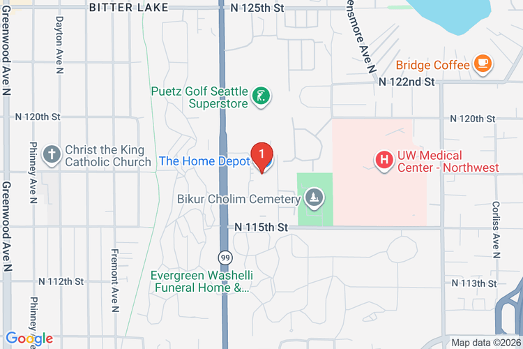 Map showing HOME DEPOT #4706 location