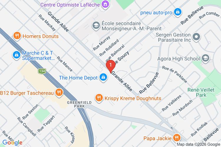 Map showing HOME DEPOT CAN #7152 location
