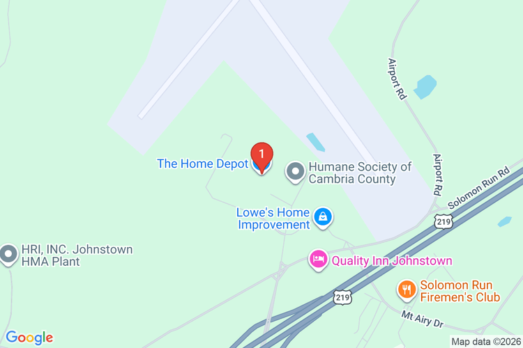 Map showing HOME DEPOT #4128 location