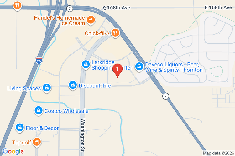 Map showing HOME DEPOT #1548 location