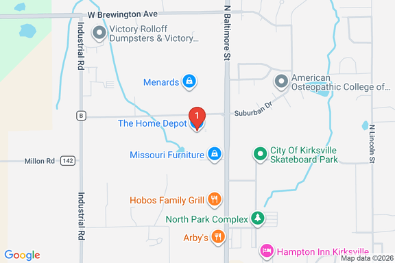 Map showing HOME DEPOT #3036 location