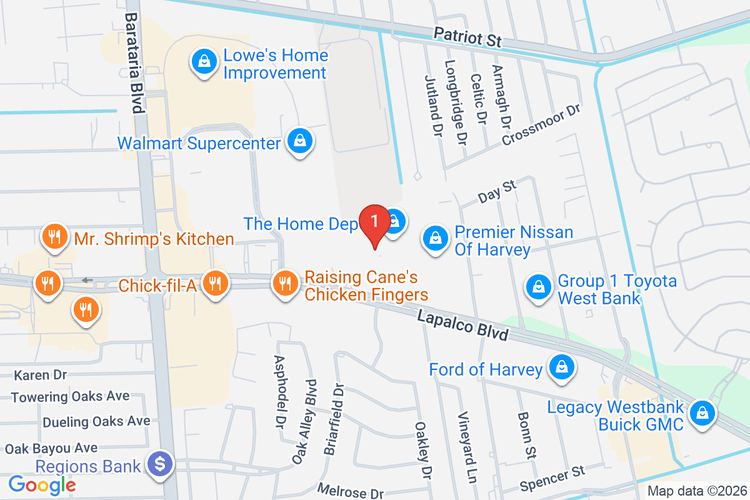 Map showing HOME DEPOT #0368 location