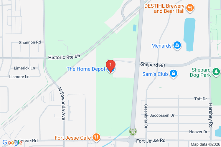 Map showing HOME DEPOT #6987 location