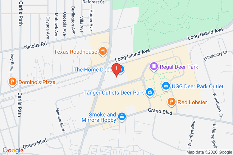 Map showing HOME DEPOT #1285 location