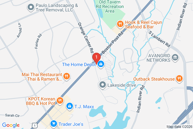 Map showing HOME DEPOT #6202 location