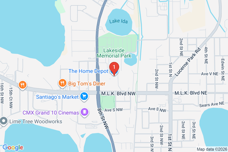 Map showing HOME DEPOT #6371 location