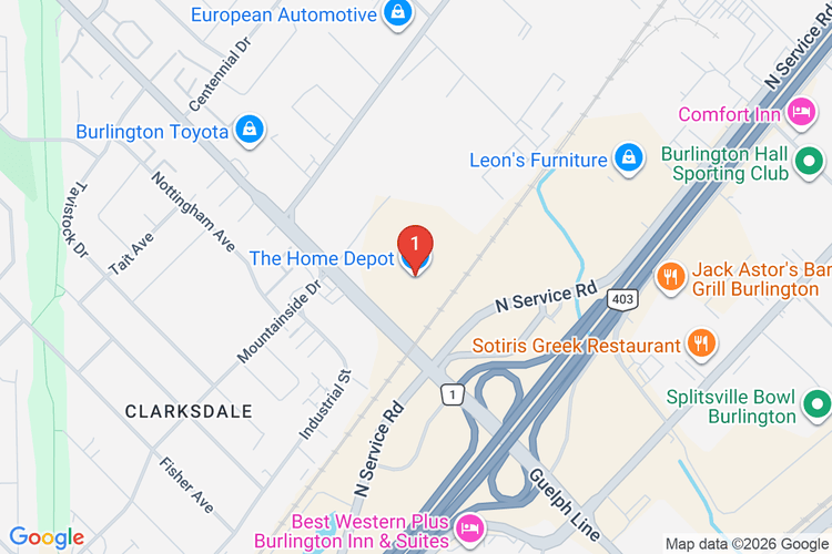 Map showing HOME DEPOT CAN #7021 location