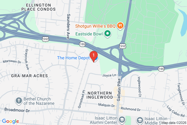 Map showing HOME DEPOT #0778 location