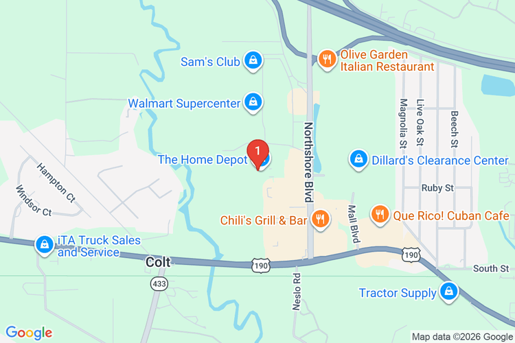 Map showing HOME DEPOT #0365 location