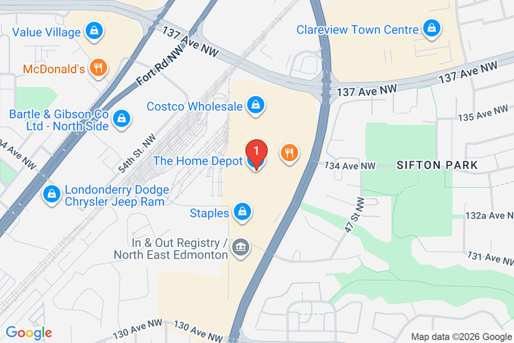 Map showing HOME DEPOT CAN #7062 location