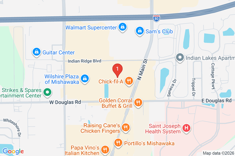 Map showing HOME DEPOT #2033 location