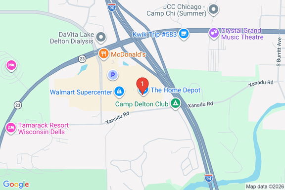 Map showing HOME DEPOT #4929 location
