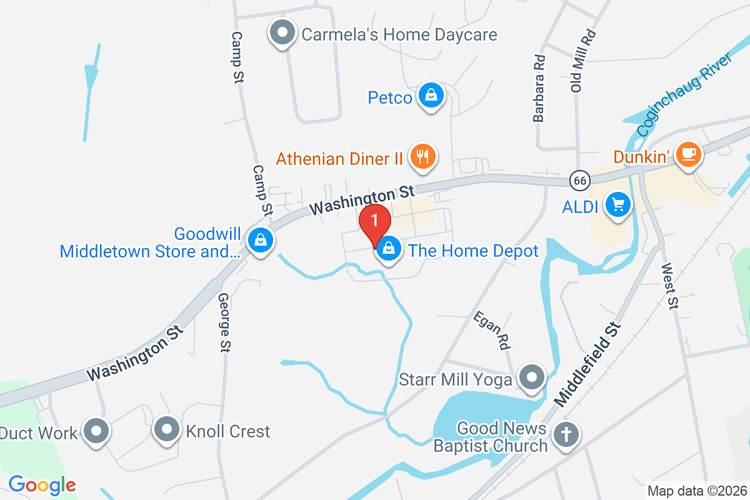 Map showing HOME DEPOT #6233 location