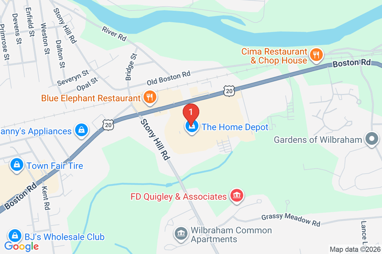 Map showing HOME DEPOT #2678 location