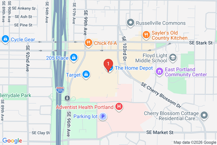 Map showing HOME DEPOT #4013 location